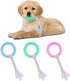 Puppy Teething Toys with Cotton Ropes, 3 Pcs Rubber Chew Toy Rings for Small/Medium Dogs