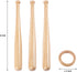Wooden Baseball Softball Stand Display, Consists of 3 Mini Baseball Bats and 1 Wooden Circle