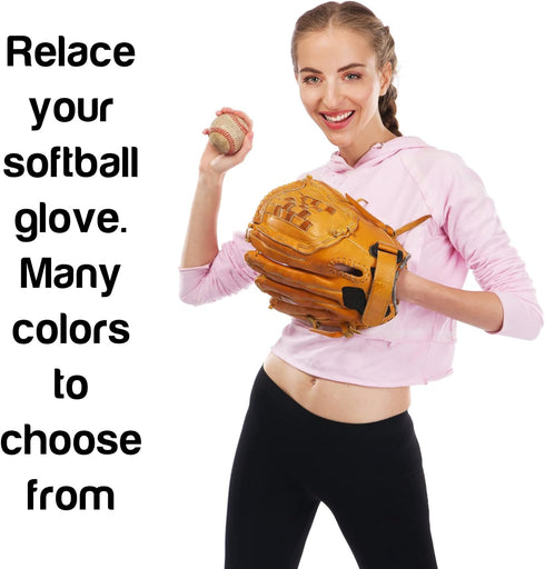 Softball and Baseball Glove Lace Kit, Deluxe Mitt Leather Lacing Repair with 2 Leather Laces
