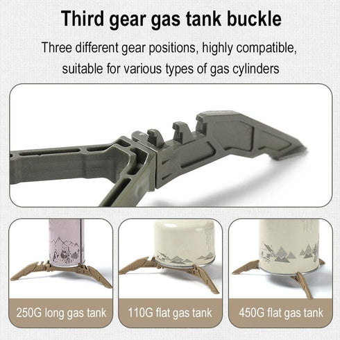 JIANSHUILIAN Fuel Can Stabilizer for Camping Stoves, Stand Canister Tripod Foldable Cartridge Canister Tripod Bracket