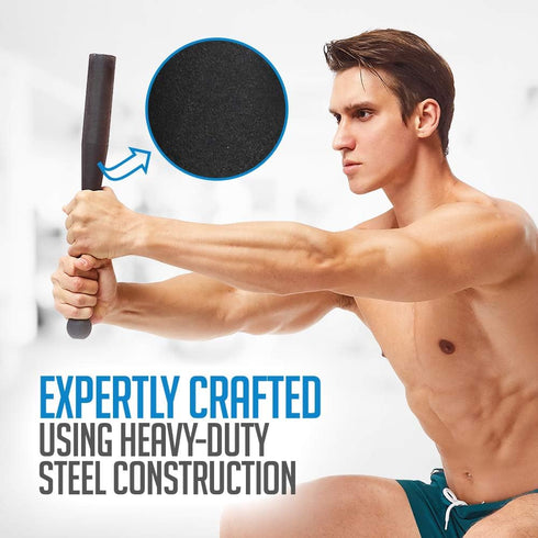 Logest Heavy Duty Steel Mace Exercise Club - Perfect for Strength Training and Rehabilitation, Available in 5 to 30