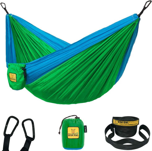 Wise Owl Outfitters Kids Hammock - Small Camping Hammock with Tree Straps and Carabiners for Indoor/Outdoor Use