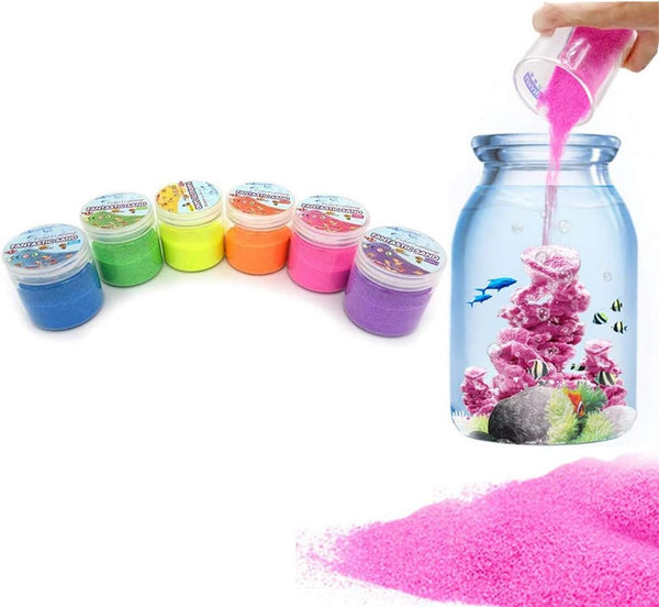 JULAN 6 Pack Magic Sand - Space & Colored Sand Toys for Kids