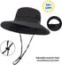 Womens Summer Sun Hat Beach Hat Wide Brim Outdoor UV Protection Hat Packable Mesh Bucket Hat with Ponytail Hole