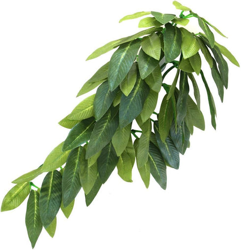 Reptile Plants 12 inches Hanging Silk Terrarium Plant with Suction Cup for Bearded Dragons, Lizards, and Geckos