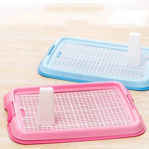Indoor Dog Potty Plastic Pet Toilet Slide Design Pink for Convenient Home Use Ergonomic Column Shape for Natural