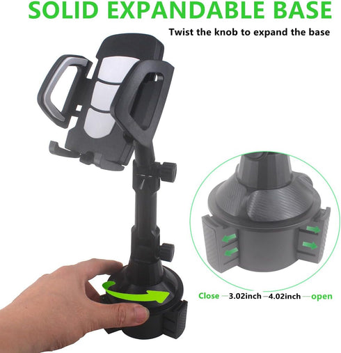 Golf Cart Phone Holder, Universal Cup Holder Mount for All 4.7-6.8" Cell Phones, Fits EZGO Club Car Yamaha