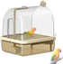 Generic Indoor Bird Cage Bath, Stand Bathtub Perch, Automatic Shower Mode Bird Bath