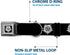 Dog Collar Seatbelt Buckle Winchester Pentagram Repeat Black White 1.0 Inch Wide, 15 to 26 Inches, DC-WSN005-L