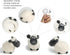 Hide and Seek Dog Puzzle Puppy Toys, Interactive Squeaky Plush Stuffed Toys for Dogs, Small Size (Sheep)