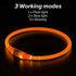 Flashseen LED Dog Collar - USB Rechargeable Glowing Lighted Collar, Water-Resistant TPU Safety Lights for Dogs
