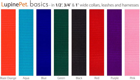 LupinePet Basics 3/4" Aqua 15-foot Extra-Long Training Leash for Dogs