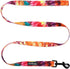 Dog Collar and Leash Set - Rainbow Stripes Tie Dye for XSmall, Small, Medium, and Large Dogs, S(9.9''-11.8'')