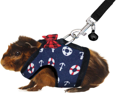 Rypet Guinea Pig Harness and Leash, Soft Mesh Small Animal Harness with Safe Bell, No Pull Comfort Vest