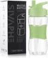 Sivaphe Clear Water Bottle with Straw, 12 oz, Portable Tritan Sports Drinking Bottle, Green