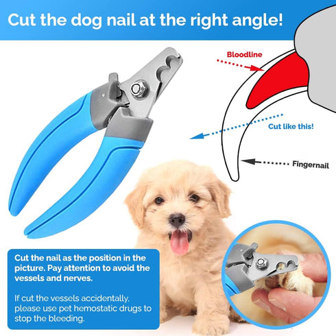 LuckyTail Dog Nail Clippers with Safety Guard & Lock - Professional Grooming Tool for Medium and Large Dogs