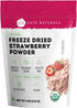 Kate Naturals Organic Freeze Dried Strawberry Powder for Baking, Camping & Drinks, 4 oz Natural Flavoring