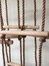 Everest's Toys 6,5 (2m) Boat Rope Ladder ft with Spring Hooks - Marine Wooden Rungs - Portable - Compact - Multipurpose