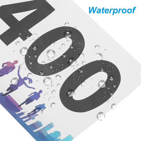 Durable Multicolor Running Bib Numbers for Race Events