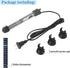 HITOP 25W 50W Adjustable Submersible Aquarium Heater with Suction Cup (25W)