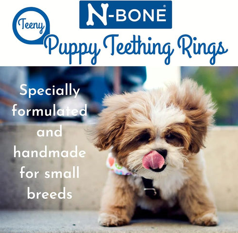 N-Bone Teeny Puppy Teething Rings, Chicken Flavor, 7 Count / 4.6 oz