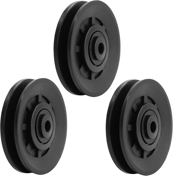 Luwint 3.5" Bearing Pulley Wheel, Fitness Pulleys Replacement for Home Gym Parts