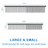 CWXZSTM Pet Steel Combs for Dog and Cat, Dematting Comb with Rounded Teeth and Non-Slip Grip Handle, 6.5IN/7.4IN
