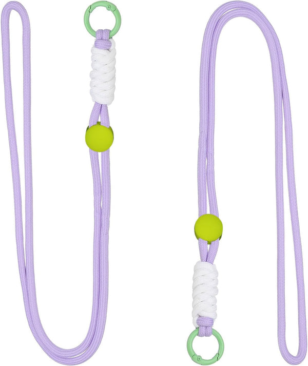 PATIKIL 2 Pcs Paracord Lanyard Necklace, Paracord Lanyard with Split Ring &