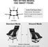 Wildhiker Compact High Back Camping Chair - Foldable with Dual Sitting Modes, Pillow, Arm Pads and Side Pockets