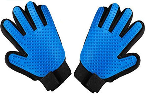 Pets First Dog Grooming Gloves, Professional Deshedding Mitt Tool for Small, Medium, or Large Dogs & Cats