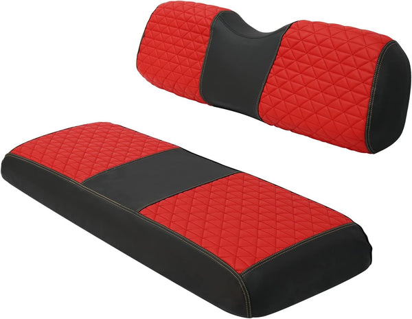 XUANYUDG0769 Golf Cart Seat Covers for EZGO Club Car, Vinyl Leather with Adjustable Straps and Retractable Buckle