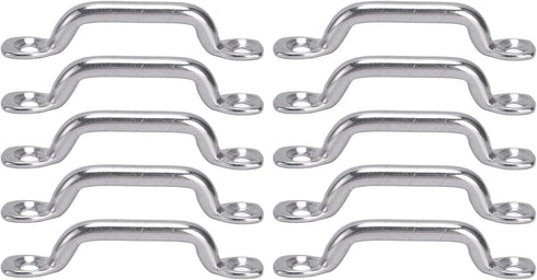 Pissente Boat Top Pad Eye, Pack of 10, 316 Stainless Steel Kayak Deck Loop Tie Down Anchor Point Set