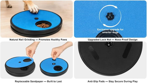 MuzzlePop 2 40 lbs) Dog Nail Scratch Board with Knobs Best for Small & Medium Dogs (Under | Stress-Free Nail File