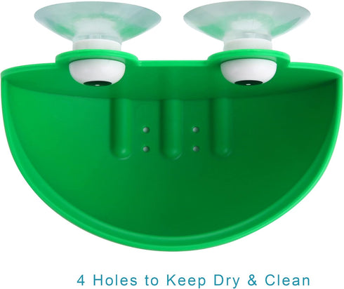 Frog Habitat Dish Holder with Suction Cups, Cute Frog Terrarium Decor for Fish Tank Decoration for Tree Frog Toad
