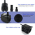 220 GPH Submersible Water Pump (800L/H, 15W), Ultra Quiet with 12 LED Colorful Lights for Fish Tank