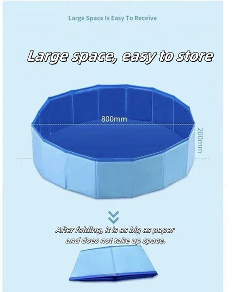 Generic Foldable Pet Bathtub - Portable Dog Bath Tub for Indoor Outdoor Use, Collapsible Puppy Cat Wash Basin