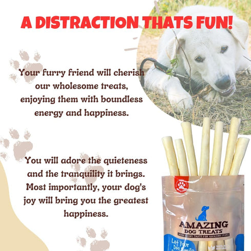 Amazing Dog Treats Cow Tail Dog Chews, 6 Inch Regular, 6 Pack, All Natural