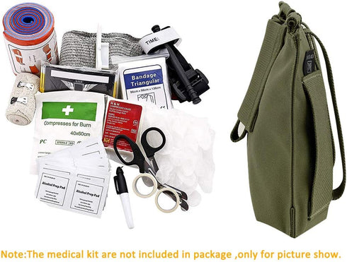 KRYDEX Tactical Blow Out Kit Bag Medical Pouch IFAK Pouch with MOLLE and Belt Loop
