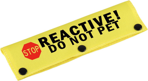 Funny Dog Leash Sleeve, Reactive Do Not Pet Dog Leash Wrap Sleeve Birthday Gift (Reactive Do Not Pet-YE Sleeve)