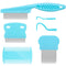 Cat & Dog Grooming Set, Fine Tooth Comb for Removing Dandruff Flakes & Hair in Blue