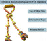 Extra Large Dog Rope Toys, Heavy Duty Tug of War Interactive Chew Rope, Durable 3 Way Dog Rope with Handle