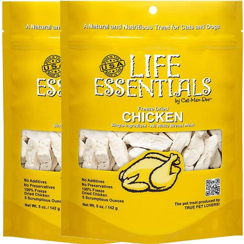 All-Natural Freeze Dried Chicken Treats for Dogs & Cats - 2 Pack (5 oz. Bag) No Grains, Fillers, Additives