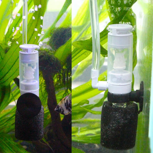Senzeal Mini Sponge Fish Filter: Quiet 3 in 1 Small Aquarium Air Pump Filter for Freshwater Saltwater Fish Tank