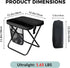 abhideepuecom 1.65 LBS Backpacking Portable Folding Camping Stool, Ultralight Collapsible Foldable Camp Seat with Mesh