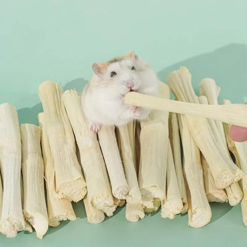 300g Chinchilla Snacks Sweet Bamboo Chew Toy for Rabbits Chew Sticks for Hamster Guinea Pig,Molar Treats Snack