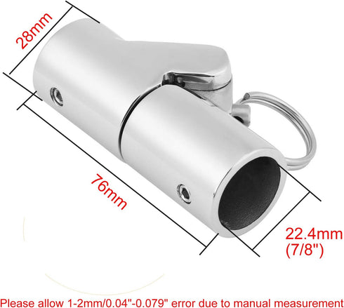 keehui 316SS Marine Grade Boat Pipe Connector, Stainless Steel Swivel Coupling
