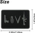uuKen Tactical Gear Love Symbol Sign Tactical PVC Patch with Hook Fastener Backing (Black and Grey)
