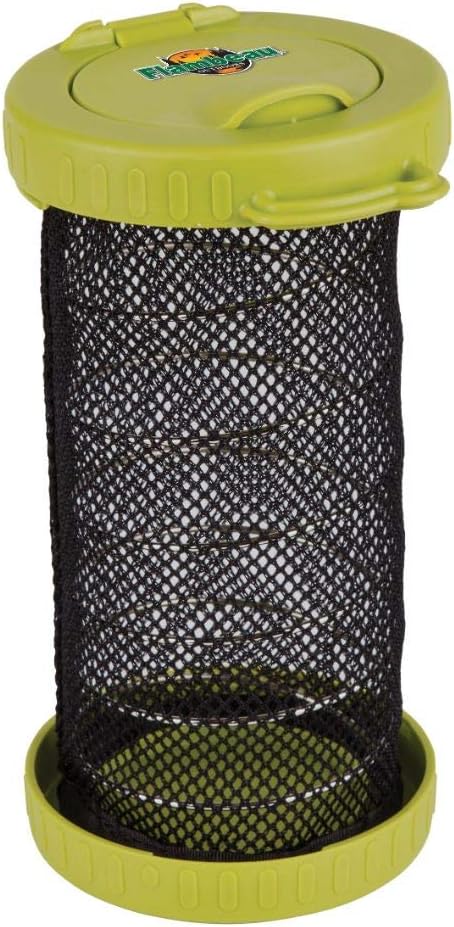 Flambeau Outdoors 6057BC Cricket Storage Puck, Portable Netted Cricket Fishing Bait Storage, Lime Green/Black Net