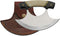 SZCO SUPPLIES 5.5" Horn/Bone Handle Crescent Blade Ulu Knife with Sheath, Black/White