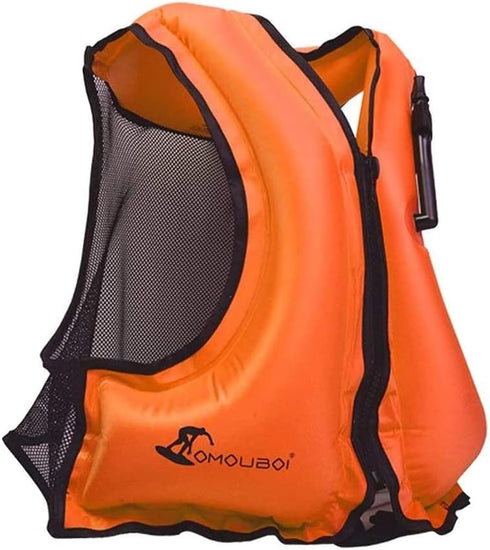 OMOUBOI Inflatable Snorkel Vest - Portable Buoyancy Jacket for Adults Snorkeling and Water Sports